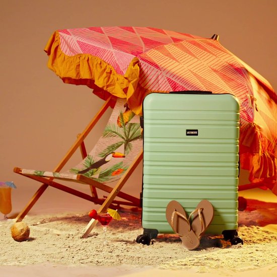 Valise de voyage BlockTravel L à double roulettes 95 litres - serrure TSA intégrée - légère - orange