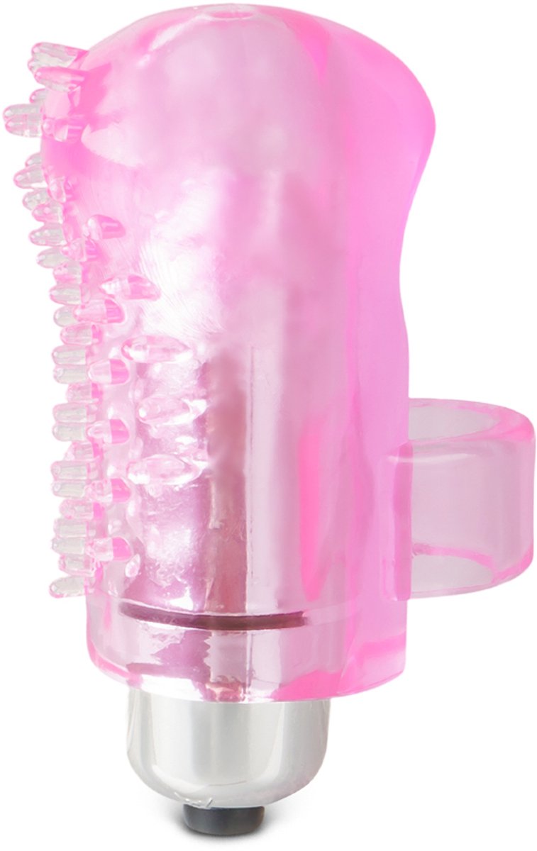 Vibrerende Vingerstimulator – Roze – Mini Vinger Vibrator met Stimulerende Textuur – Waterdicht & Discreet