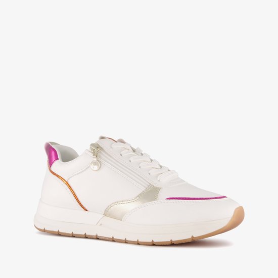 Tamaris dames sneakers wit metallic Maat 41 Uitneembare zool bol