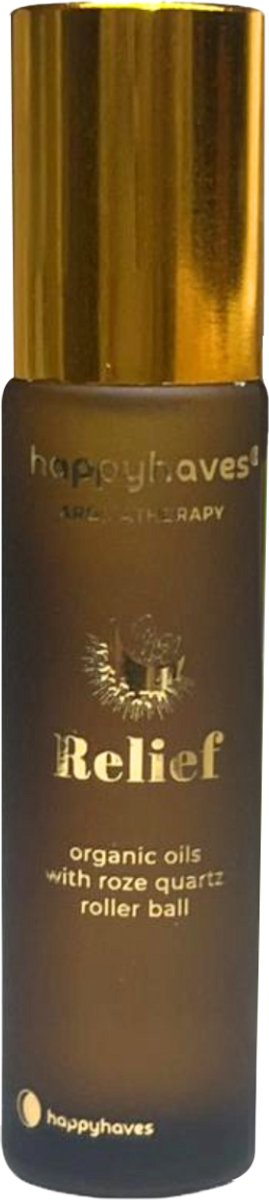 Goedkoopste Happyhaves Relief Biologische Olie Roll-On met Rozenkwarts Rollerbal - Verkoelend en Rustgevend