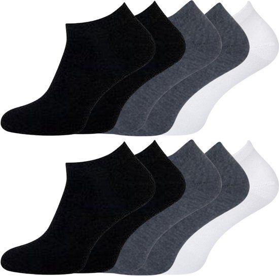 Bamboe Chaussettes basses Hommes 43 46 - Couleurs Assorti - 10 paires - Chaussettes en Bamboe - Chaussettes hommes - Chaussettes basses Hommes - Bamboo