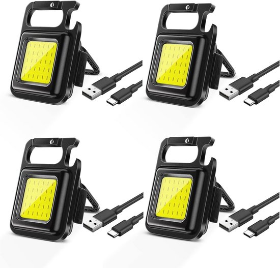 Mini Lampe De Travail IPX4 étanche Avec Crochet, Rechargeable USB – 400 Lumens