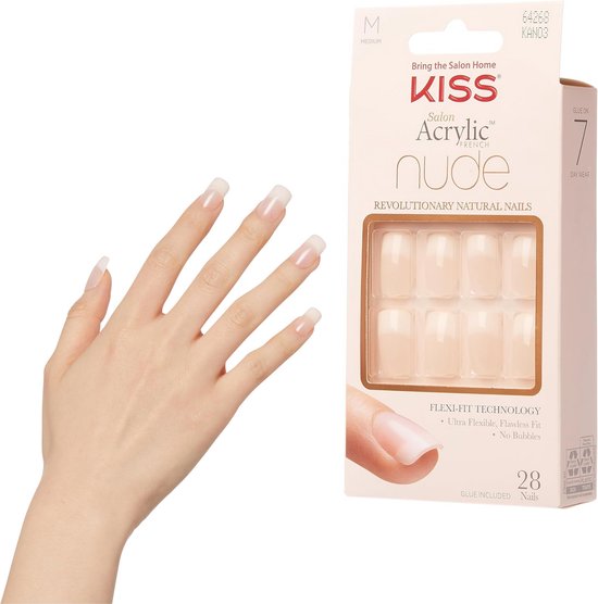Foto: Kiss acryl zelfklevende plaknagels set cashmere press on nails nepnagels met lijm 31 delige set