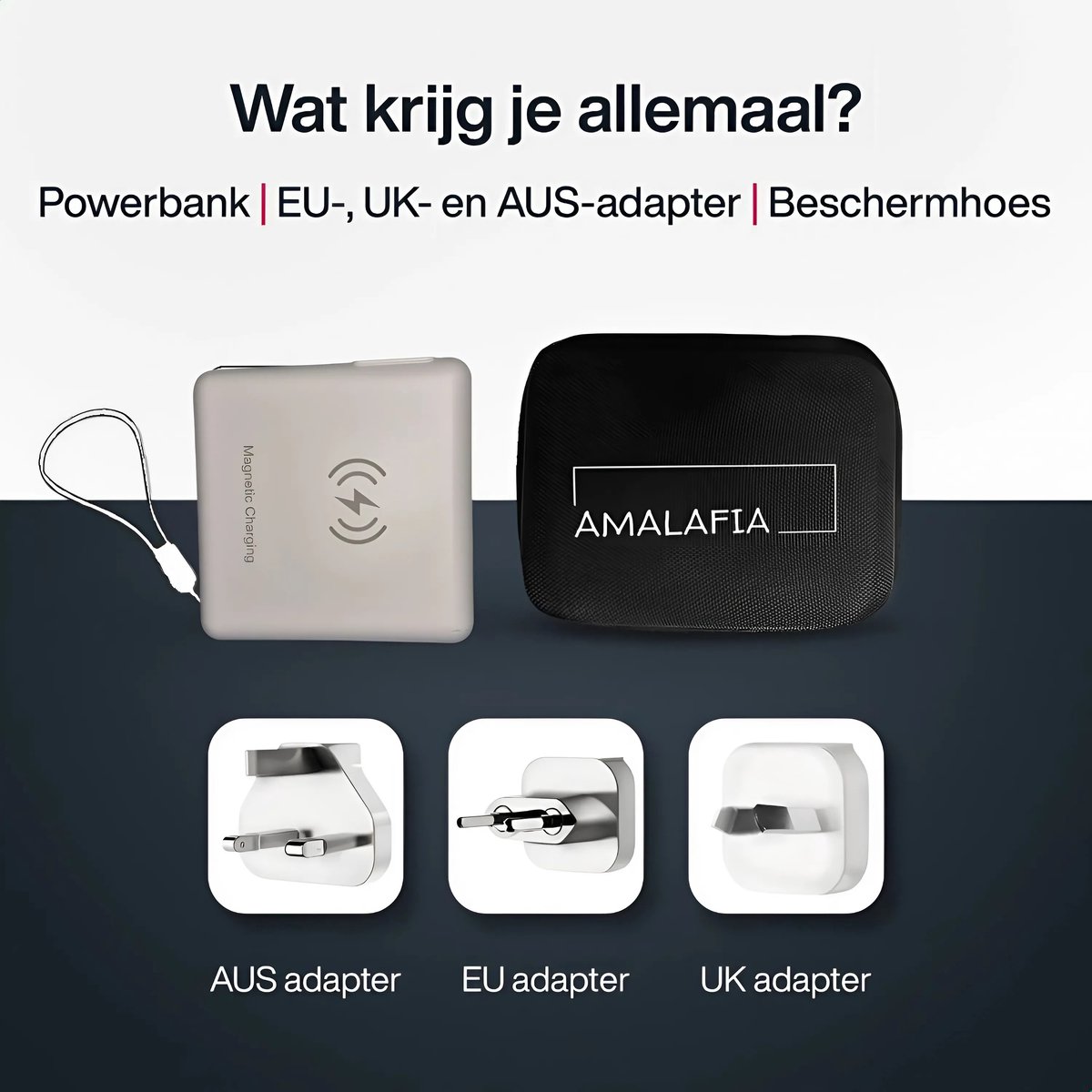 Amalafia® Powerbank 15000 mAh Draadloze MagSafe Oplader - afbeelding 3