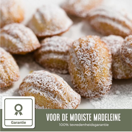 COOCK - Madeleine Bakvorm met 12 Schelpvormpjes - Antiaanbaklaag | Incl. Kwast & E-book