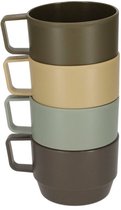 Nörlander Plein air tasses - Vaisselle de camping - Set de 4 - Multicolore