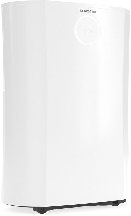 Klarstein Luchtontvochtiger DryFy ProConnect 16L - Wi-Fi App , 24h Timer, /Tag, koolstoffilter, tot 24m², elektrische Luchtontvochtiger, Smarter Luchtontvochtiger, wit - voor 24 m² - Dehumidifier - Vochtverwijderaar