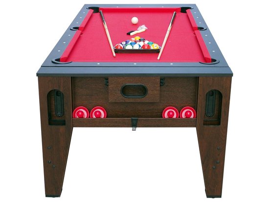 Foto: Cougar reverso pool airhockeytafel 6ft verstelbare poten 2 in 1 airhockey en pooltafel inclusief n set poolballen triangel 2 keuen biljartkrijt en borstel 177x92x81cm