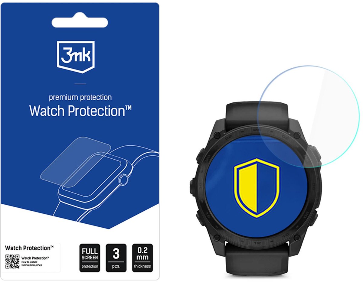 Garmin Tactix 8 51Mm (Amoled, Solar) - 3Mk Horlogebescherming Flexibel Glas
