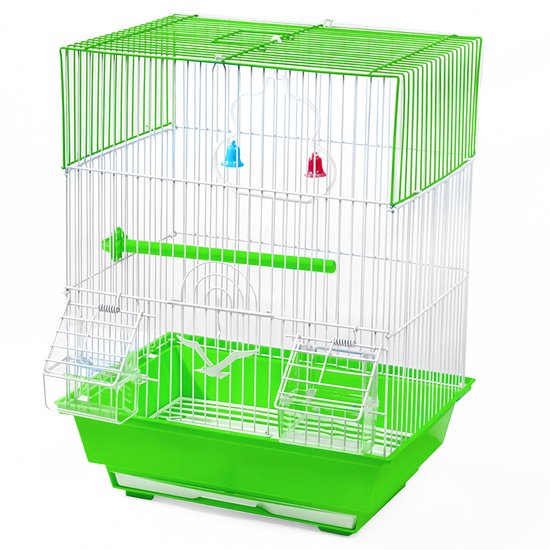 Cage à oiseaux Happy Animalz verte - Décoration, Accessoires de vêtements pour bébé et jouets inclus - Cages à oiseaux d'intérieur de Luxe - Cage à Vogel d'extérieur