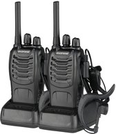 Baofeng 88E - Talkie Walkie 2 Pièces - Talkie Walkie - Portée 5km - 446 Mhz - Avec Lampe de Poche LED