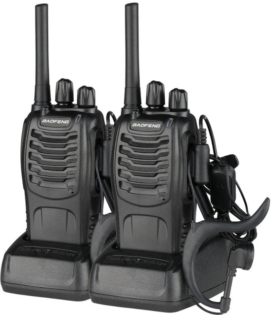 Baofeng 88E - Talkie Walkie 2 Pièces - Talkie Walkie - Portée 5km - 446 Mhz - Avec Lampe de Poche LED