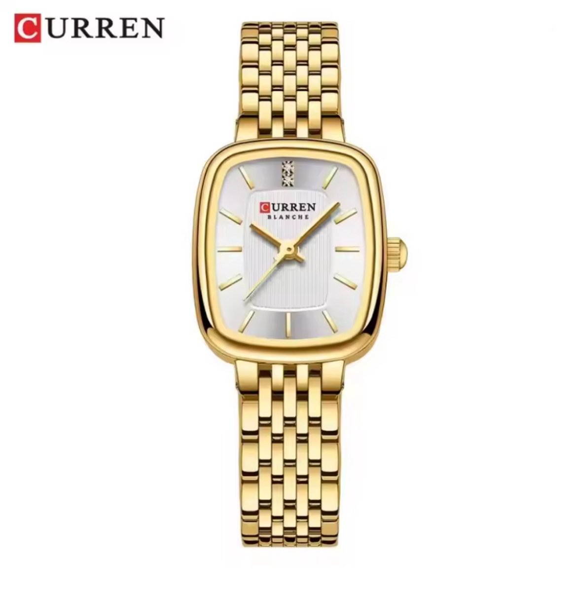 Curren Horloge - Vrouwen - Goudkleurig met Zilverenkleurige Wijzerplaat - Model 9093 - Elegant Dameshorloge - Luxe Cadeau