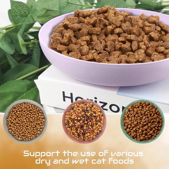 Unyqoos® Ensemble de gamelles colorées et fonctionnelles pour chats et Chats à pattes courtes - 10 pièces