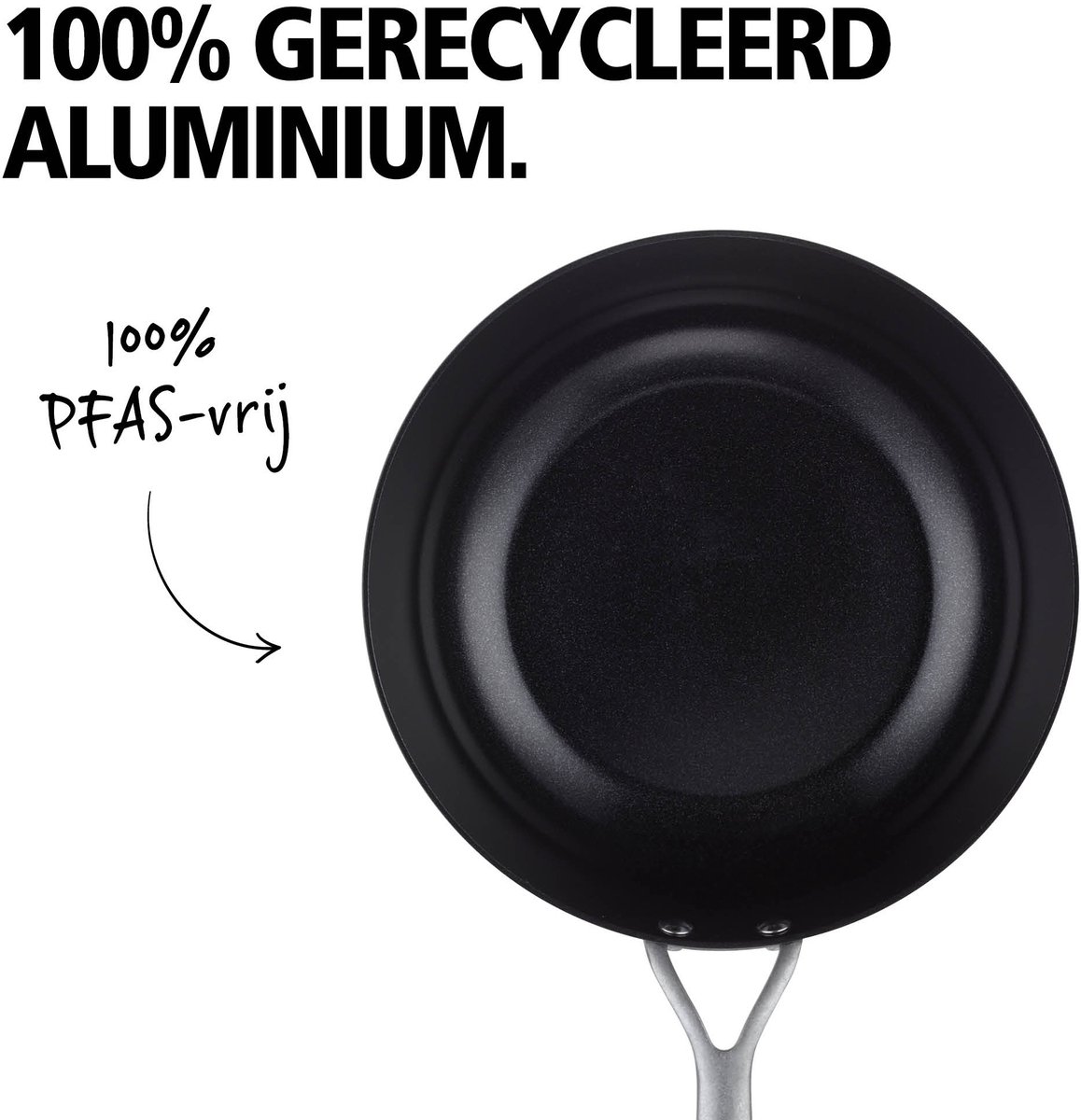 Brabantia Dusk Wokpan Ø 28cm – 100% PFAS Vrij – Keramische Antiaanbaklaag - Inductie Koekenpan – Vaatwasser- en Ovenbestendig - Grijs — afbeelding 6