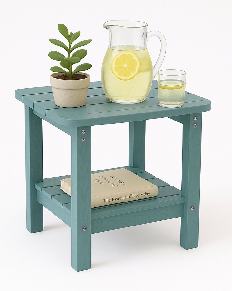Adirondack Bijzettafel – Teal – Houtlook – Geschikt voor Arizona Stoel