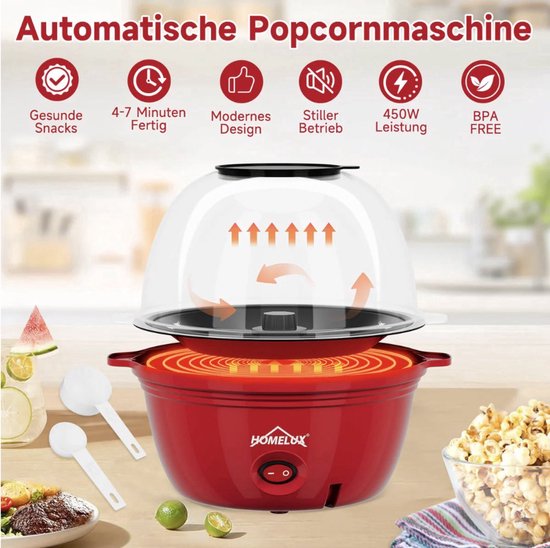 IBBOShop - Mini machine à popcorn - Sans matières grasses - Pour usage domestique