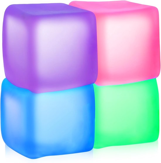 Lot de 4 cubes anti-stress, anti- Squishies et Relief -stress, avec une substance épaisse, pour salle de classe, Toupies de main anti-stress pour adultes , Kids et adolescents