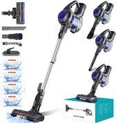 Elekiatech Steelstofzuiger - Steelstofzuiger Draadloos - 2200 mAh Accu - 50 Minuten - 1,3 L Stofbak - voor Tapijten en Harde Vloere