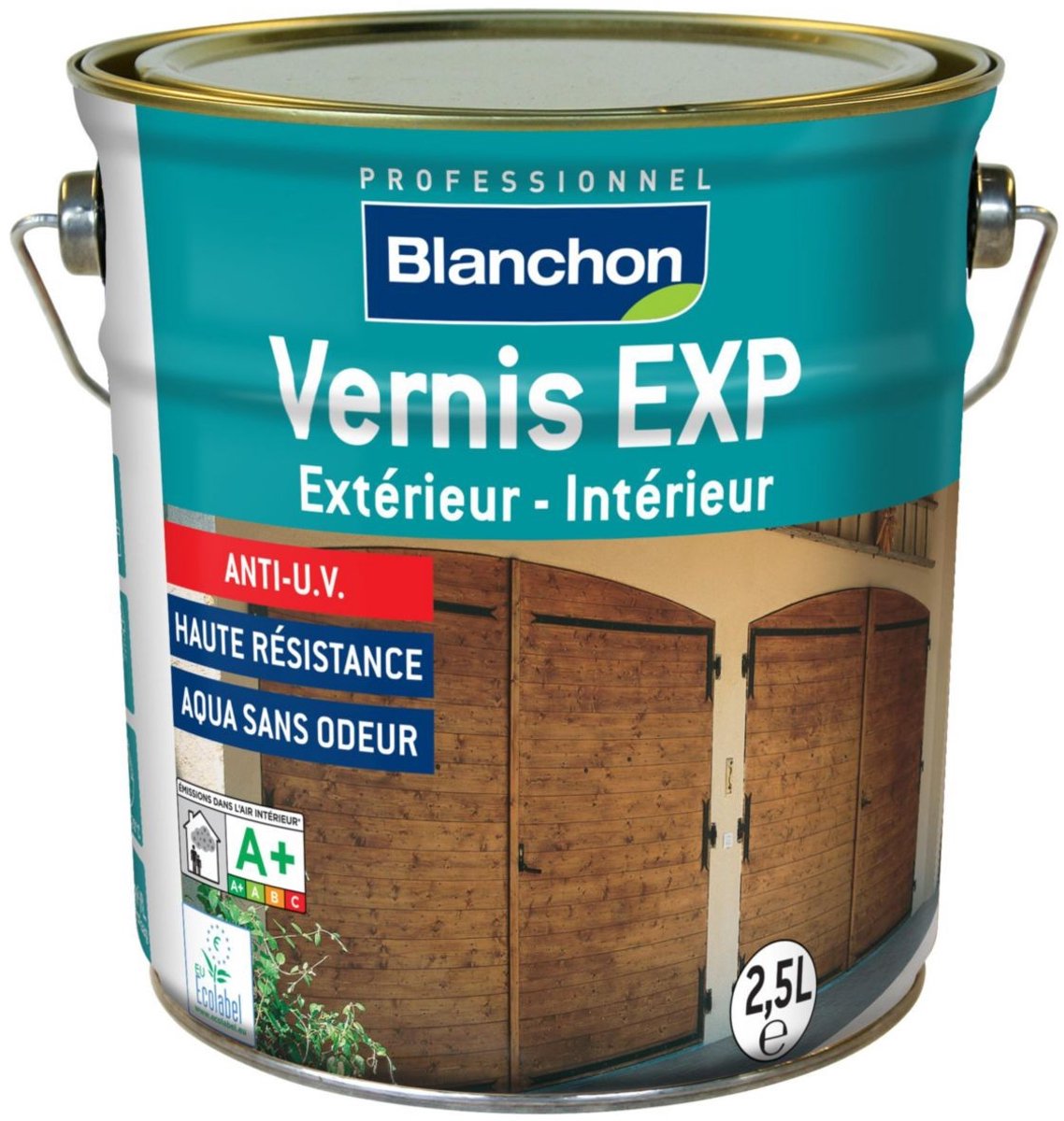 Blanchon Vernis EXP – Chêne Moyen – Satiné – 2,5 L – Parket & Houtvernis – Binnengebruik