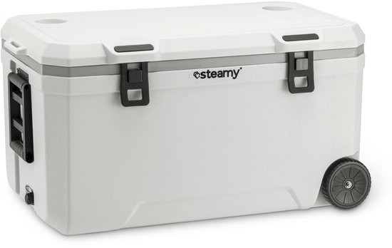 Steamy Marine 120 Roller - Grote Koelbox op Wielen - Speciaal voor op de boot - 120 Liter - Wit van Steamy — afbeelding 3