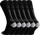 Jacob & Roy's - Compressiekousen - Compressiesokken - Steunkousen - Hardloopsokken - Hardlopen - Wandelen - Sporten - Heren & Dames - 3 paar - Maat 43-46