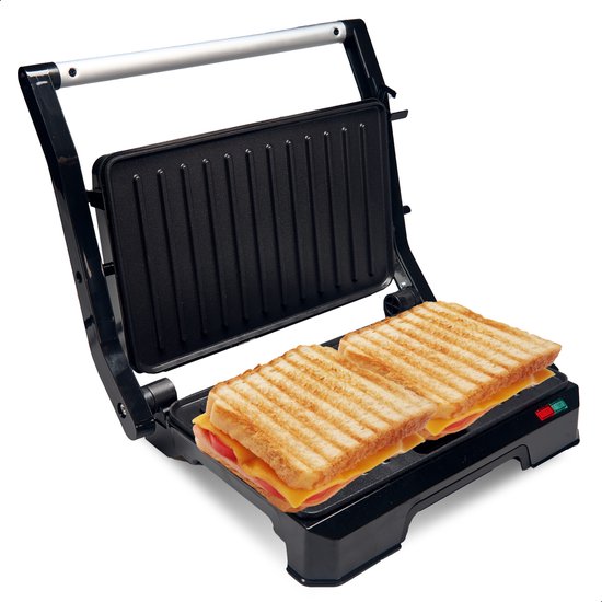 Tosti Apparaat voor 2 Tosti's - Grill IJzer - Contactgrill - Panini - Apparaten - Uitklapbaar - Vivid Green