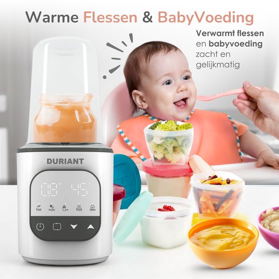 Duriant® Flessenwarmer- Flessenwarmer PRO 10in1- Flesverwarmer - Snelle Opwarming- Steriliseren- BPA FREE - Geschikt voor alle flessen-Thermostaat van Duriant — afbeelding 4