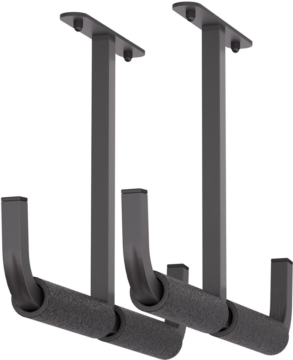 QLS WK ZWART Hanghaak Ophangsysteem Plafondhaak Garage voor Ladder Fiets Gereedschap Opslag - 2 Stuks 10311
