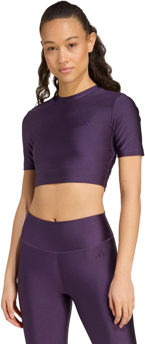 Adidas Performance Workout Essentials Shine T-Shirt - Dames - Paars