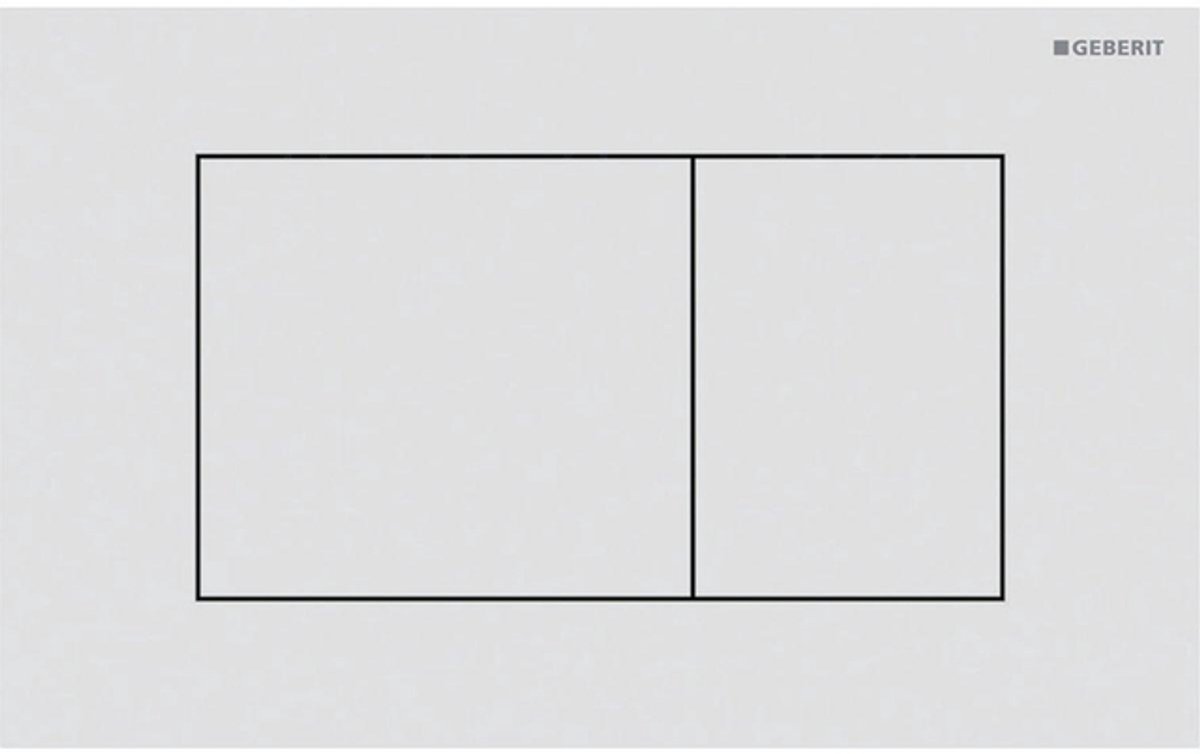 Geberit Sigma40 bedieningsplaat - 2-toets spoeling - extra dun - vierkante knoppen - RVS - easy to clean - mat wit