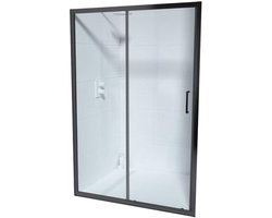 FugaFlow ID06 Quick Fit Schuifdeur - 90x190cm - 6mm veiligheidsglas - alu profiel - anti kalk - mat zwart