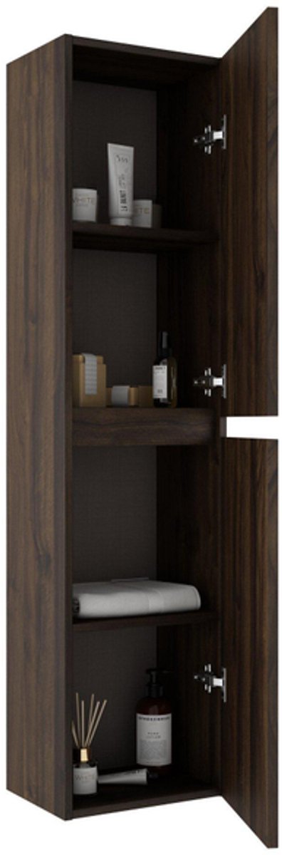 FugaFlow Eccelente Arredo Hoge Kast - 140x35x27cm - 2 deuren - noten