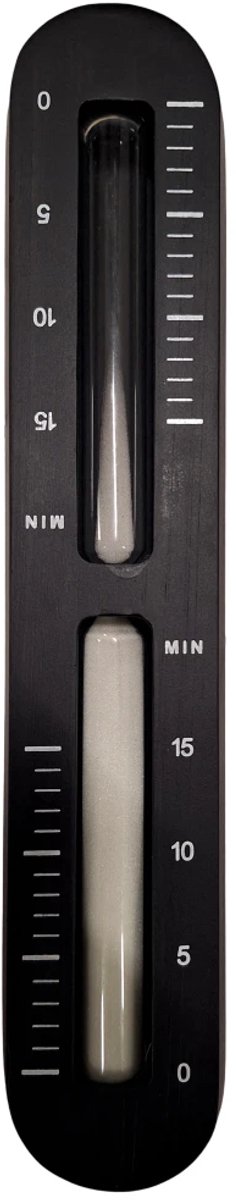 Sauna zandloper zwart Cedar