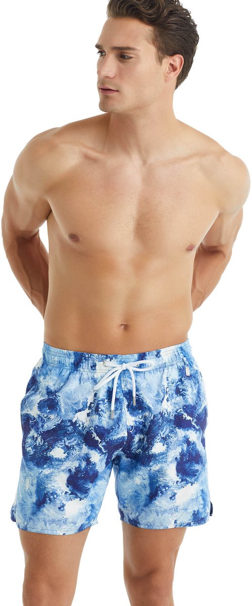 Blackspade Badeshorts Denim Effect mit kurzem Bein