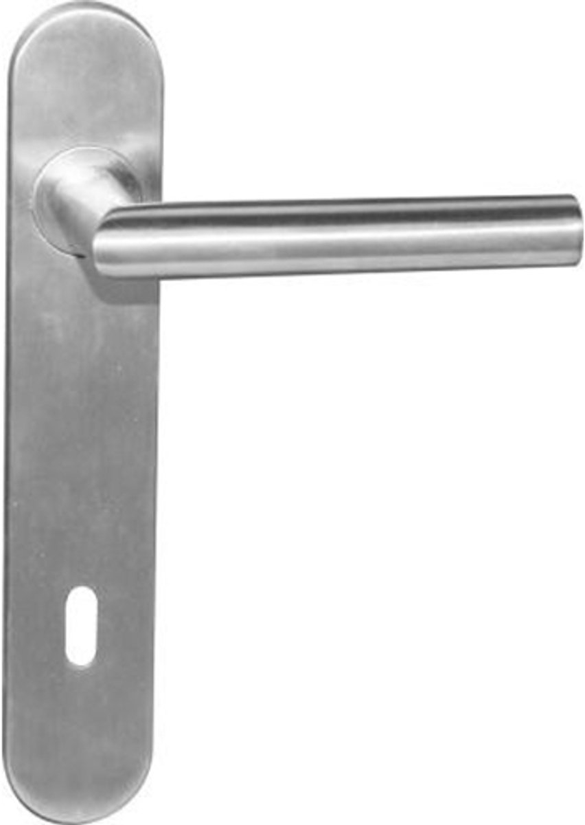 Poignée de porte avec plaque en acier inoxydable 72mm