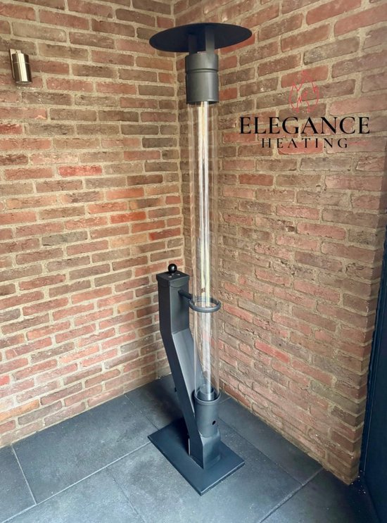 Elegance Heating Plano Outdoor Pellet Terras Heater - Terrasverwarmer - Patio Heater - Outdoor Heater - Tuinhaard - 1,7 meter