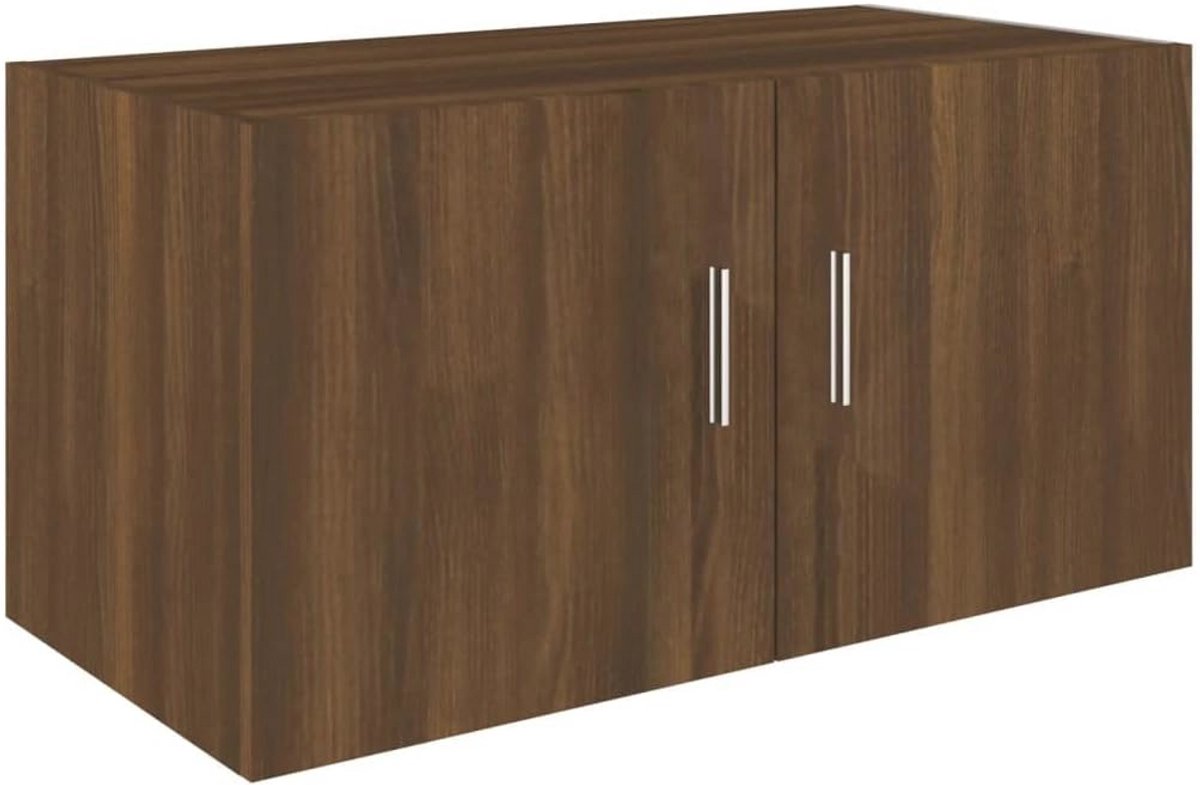 Zwevende Hangkast 80x39x40 cm - Bruin Houten Wandkast voor Extra Opbergruimte