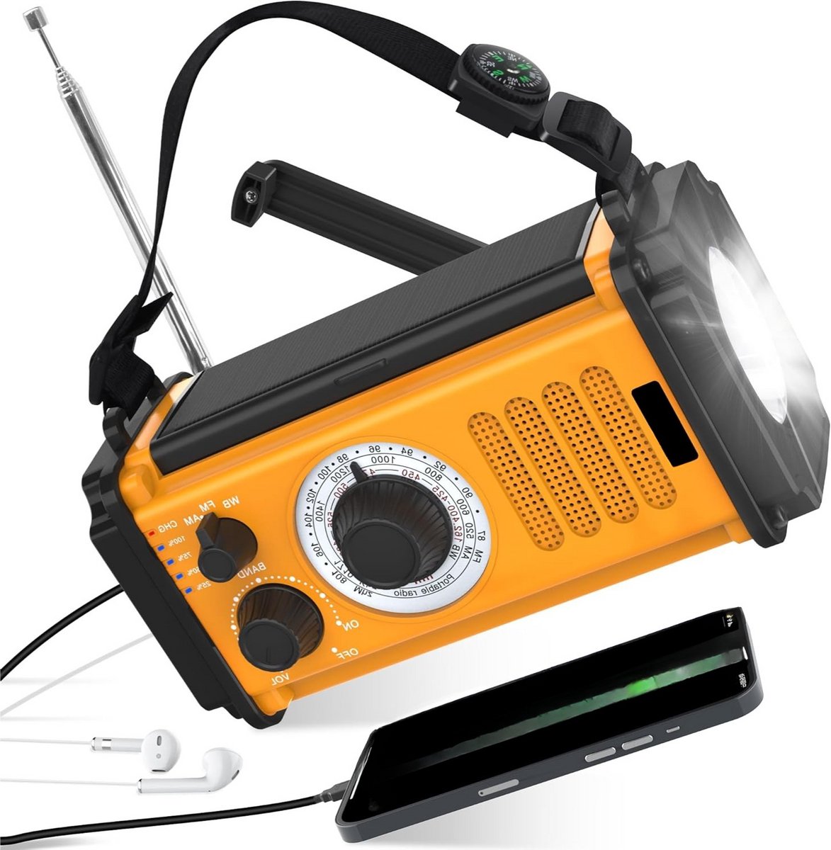 Noodradio - Noodpakket Oorlog - Draagbare Radio -
