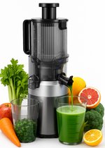 Klausberg KB-7881 Slowjuicer – Presse-légumes et fruits | Presse à froid | Entrée large XXL 113 mm | Boîtier en acier inoxydable | Fonctionnement silencieux