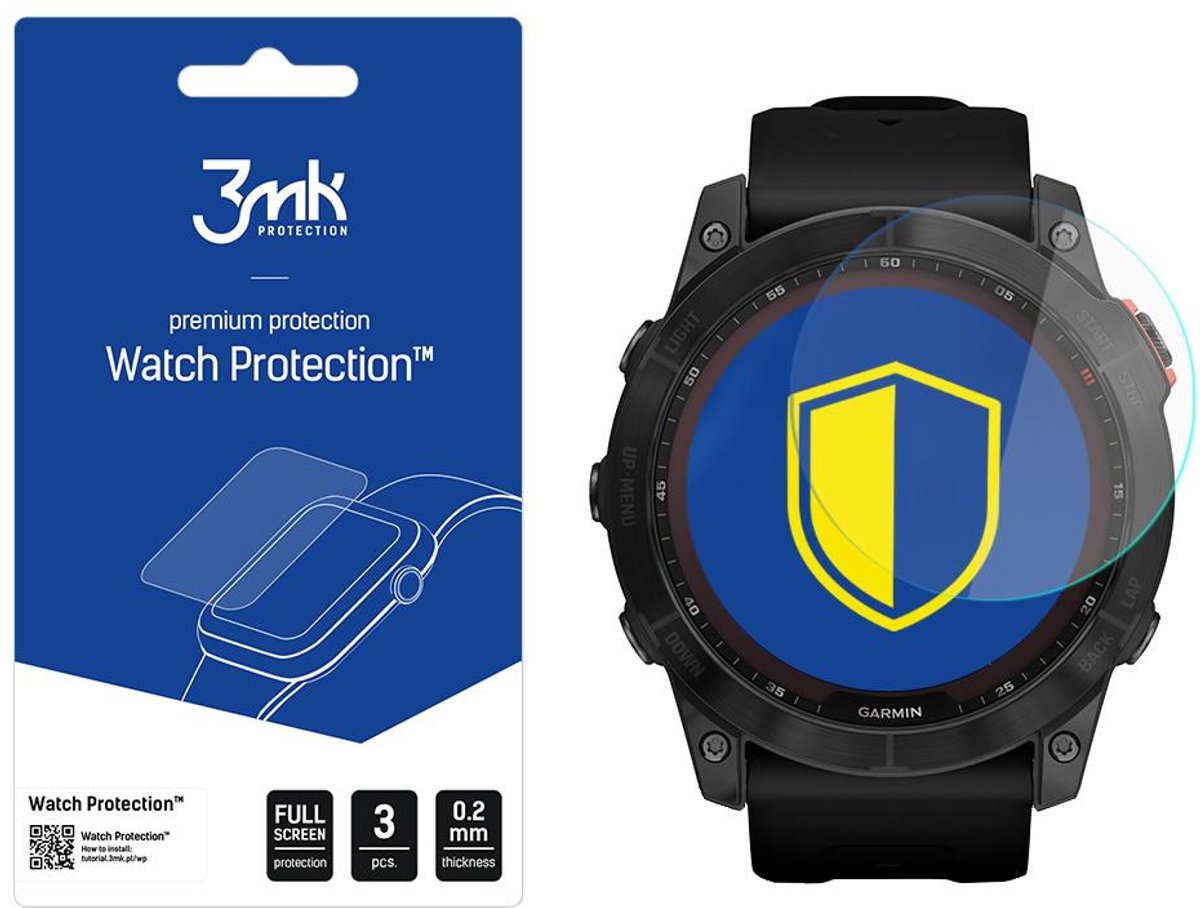 3Mk Gehard Glas Voor Garmin Fenix 7X 51Mm Flexibele Glas Schermbescherming