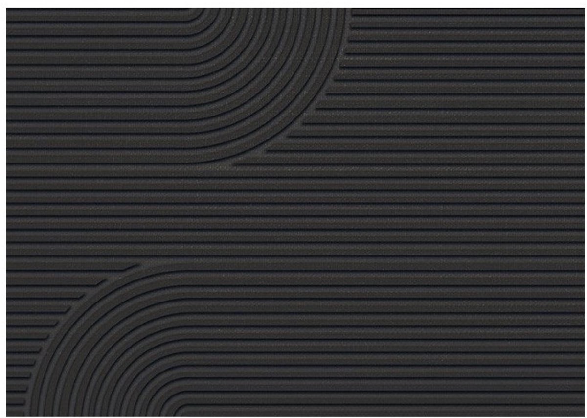 MD-Entree MD Entree - Deurmat - Schoonloopmat - Impression Zen - Lines Anthra - 50 x 75 cm Antraciet