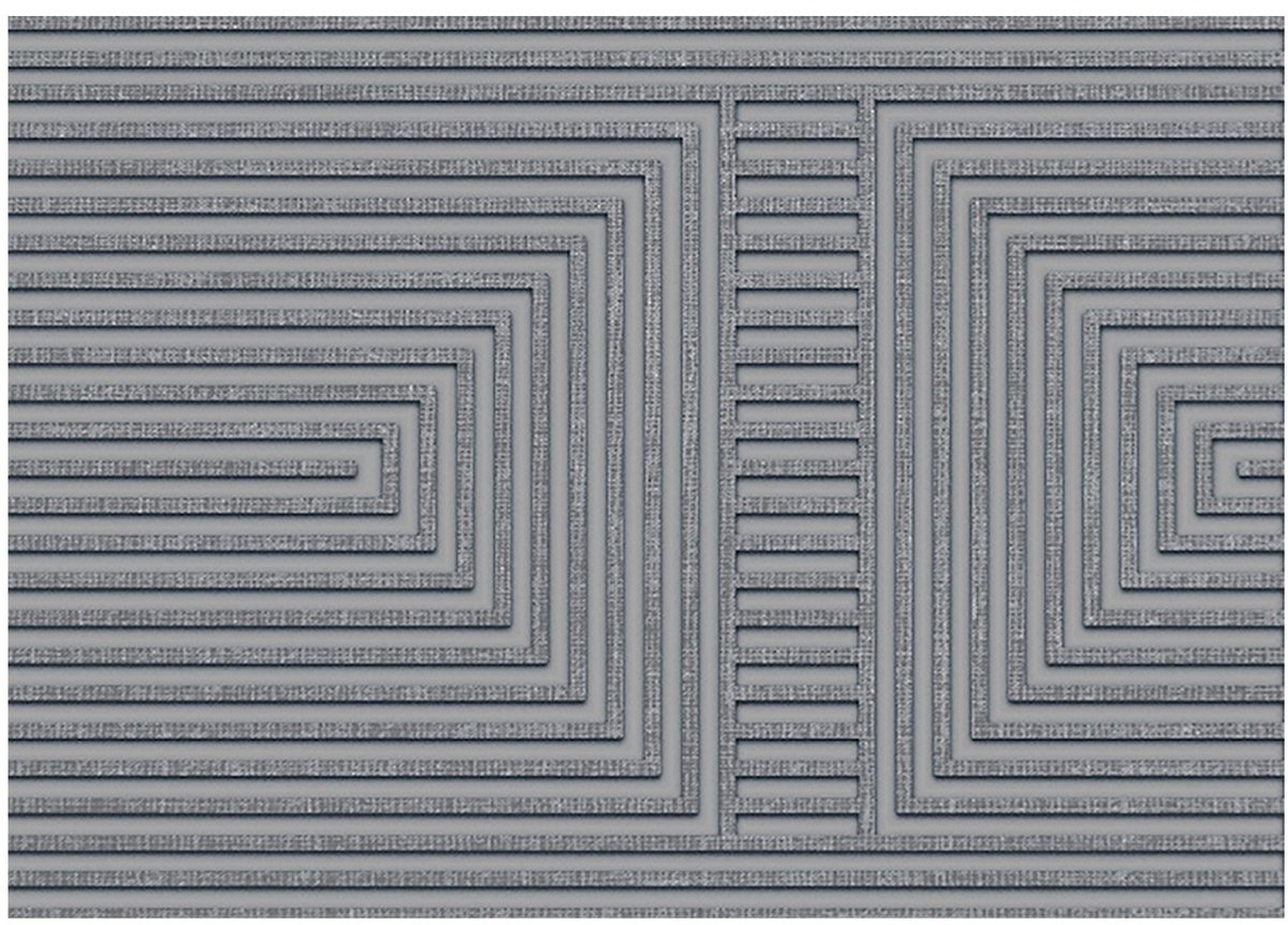 MD-Entree MD Entree - Deurmat - Schoonloopmat - Impression Zen - Squares Grey - 50 x 75 cm Grijs