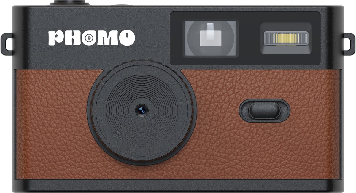 Phomo - Digital Retro Camera - Schermvrij - Donkerbruin - 8GB