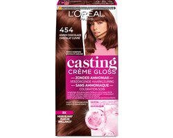 L'Oréal Paris Casting Crème Gloss Koper Chocolade 454 - Semi-permanente Haarkleuring Zonder Ammoniak