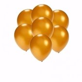 Party ballonnen in klein formaat - goud - 100x - 13 cm - feestartikelen/versiering