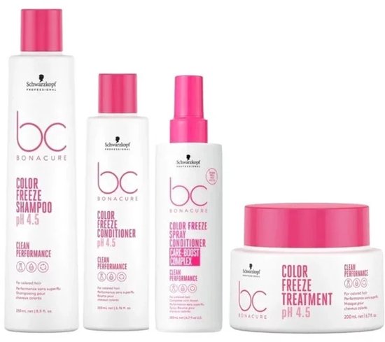 Schwarzkopf - Bonacure Clean Performance Color Freeze Care XXL Set - 250+200+200+200ml