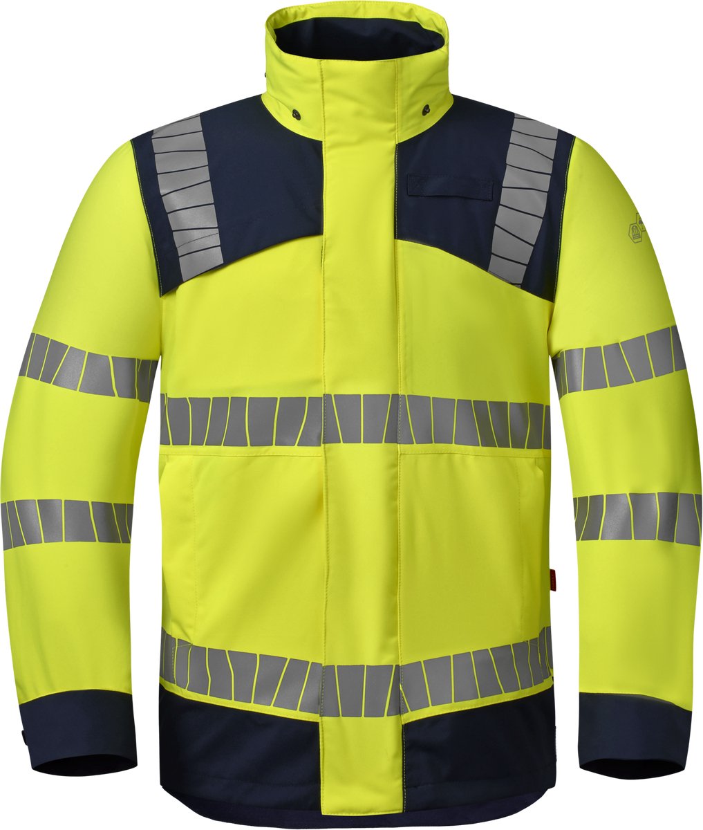 HAVEP Rainshell High Vis 50419 - Fluo Geel/Indigo Blauw - 2XL