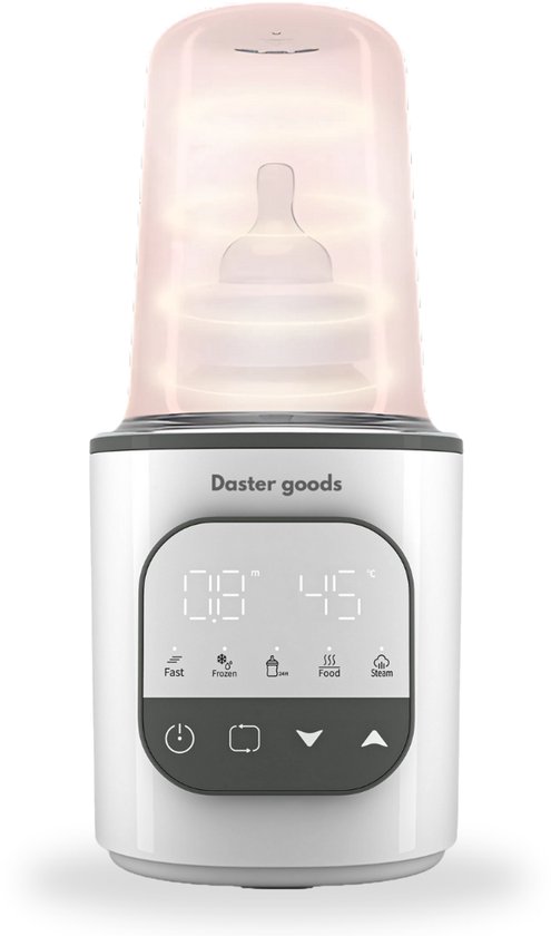 Daster goods® Flessenwarmer PRO - Elektrische Flessenwarmer - 10in1 Baby Flesverwarmer - Opwarmen, warmhouden, ontdooien en steriliseren - BPA vrij - Wit - Geschikt voor Alle Babyflessen