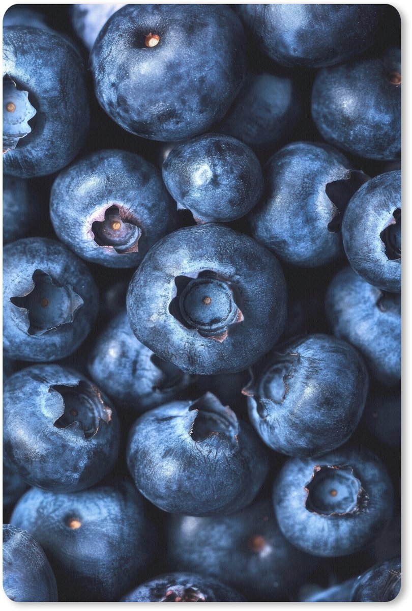Muismat 18x27 cm - Mousepad Bessen - Blauw - Fruit - Muismatten
